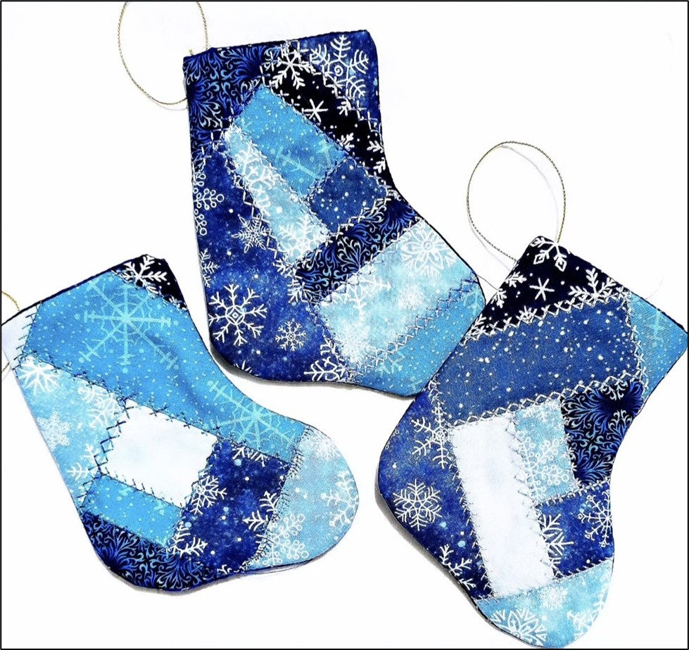 Scrappy Stocking Ornaments Pattern (PDF Download)