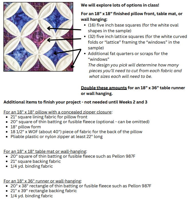 Creative Cathedral Windows by Machine - Online Class, April 2024